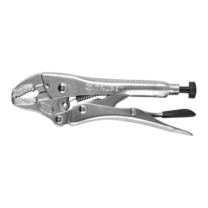 Cleste autoblocant pentru sudura cu falca curbata si functie de taiere sarma, 130 mm, Truper