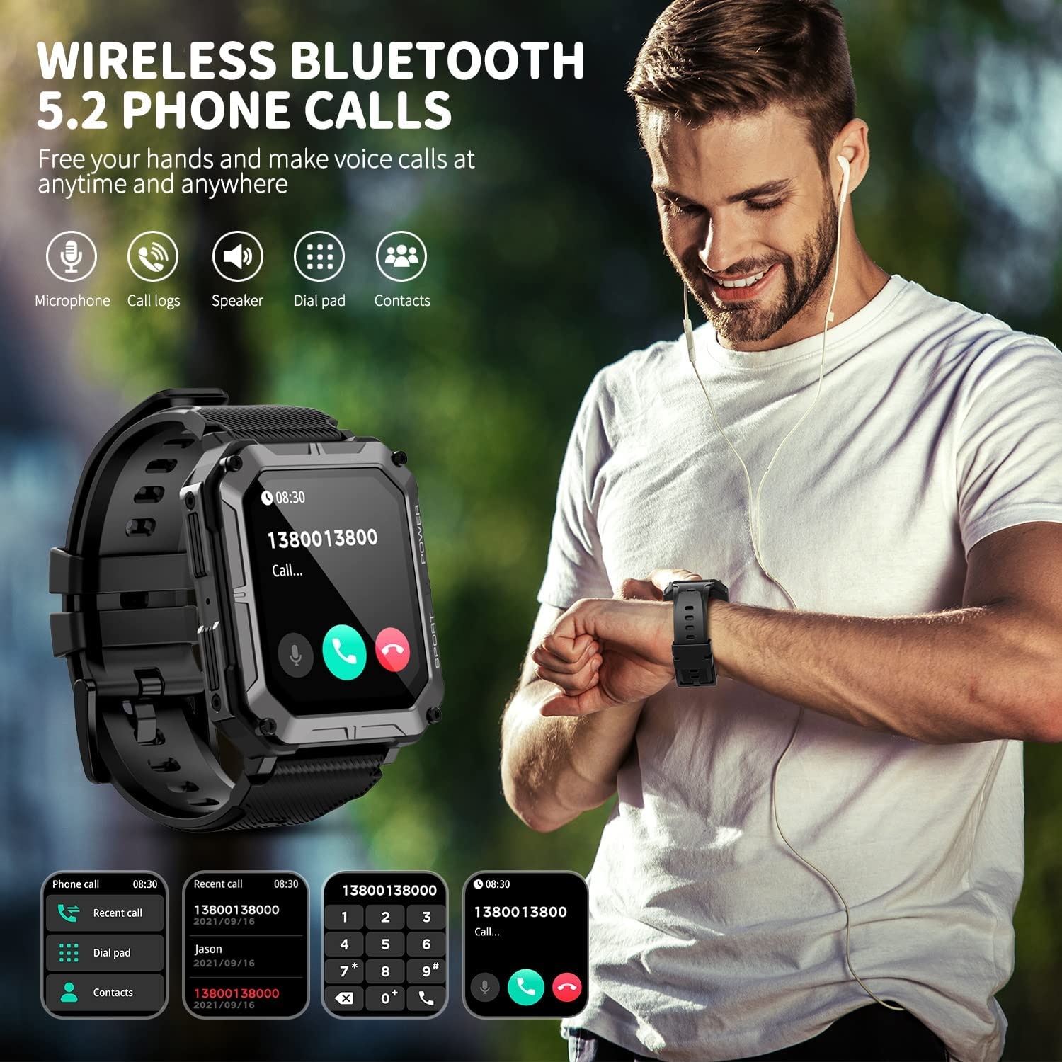 Ceas Military Smartwatch Apel Bluetooth G20™ WATCH 1.83” UltraHD