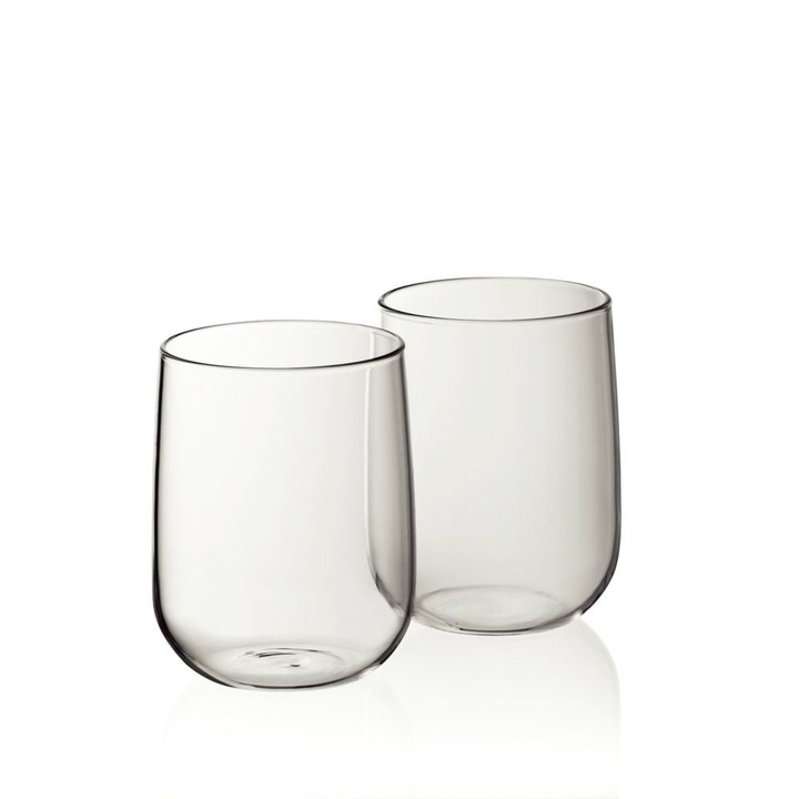 2db Cappuccino pohár készlet Fontana, Kela, Üveg, 250 ml, 9,5 x 8 cm, Átlátszó