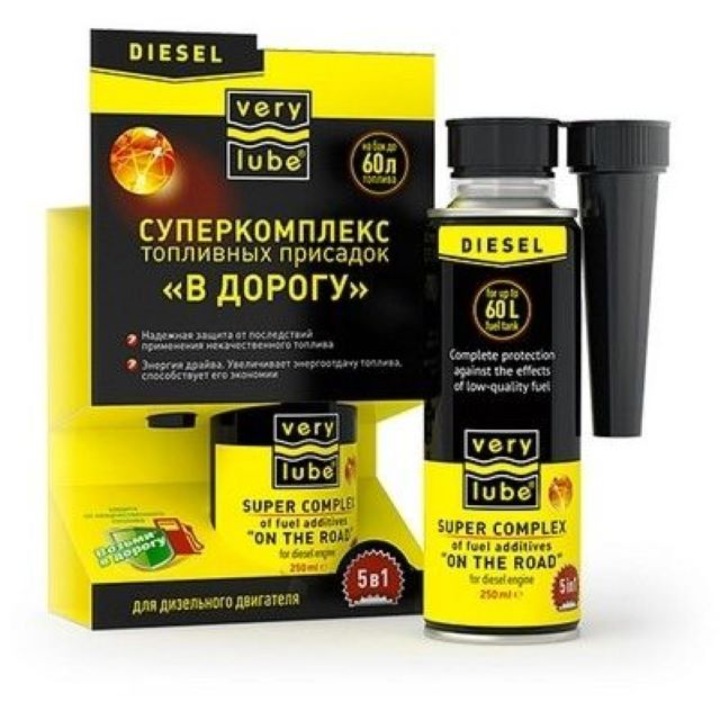 Добавка за подобряване на гориво VERYLUBE, SUPER COMPLEX 5 IN 1 дизел, 250 мл