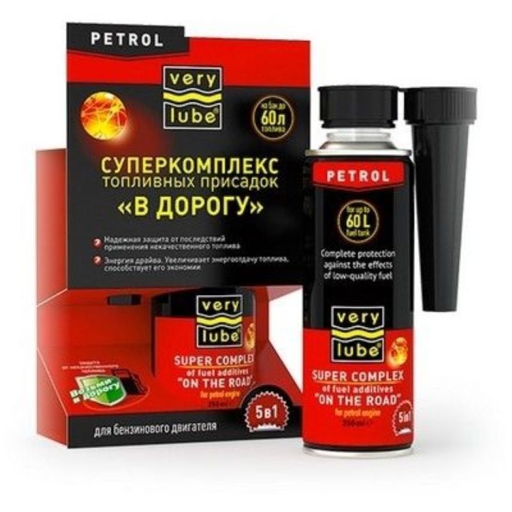 Добавка за подобряване на гориво VERYLUBE, SUPER COMPLEX 5 IN 1 бензин, 250 мл