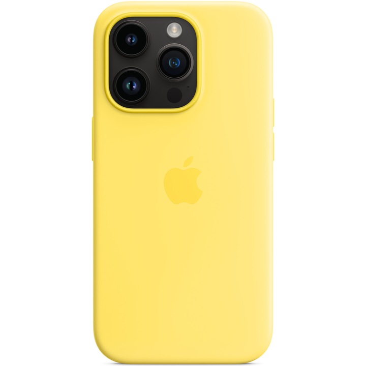 Калъф Apple Silicone Case with MagSafe, За iPhone 14 Max, Canary Yellow