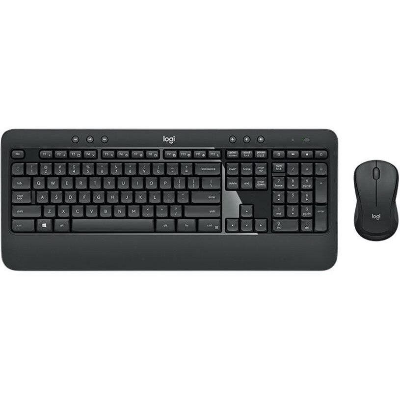 Комплект клавиатура/мишка, Logitech, Wireless, Черен - eMAG.bg