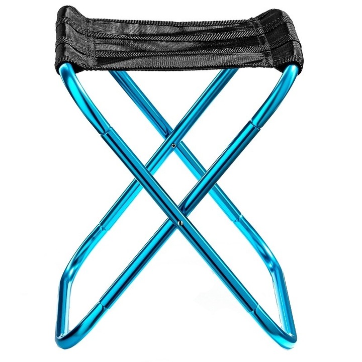 Mini scaun pliabil de buzunar 27x21x18 cm, Gonga® Albastru