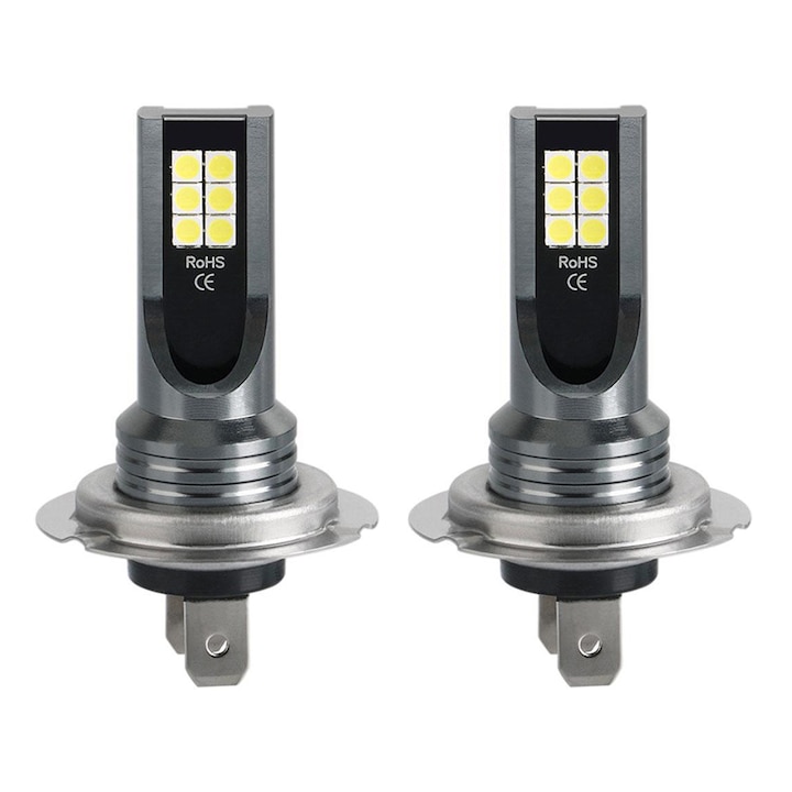 Set Becuri auto LED H7, 110W/set, 12 LED SMD