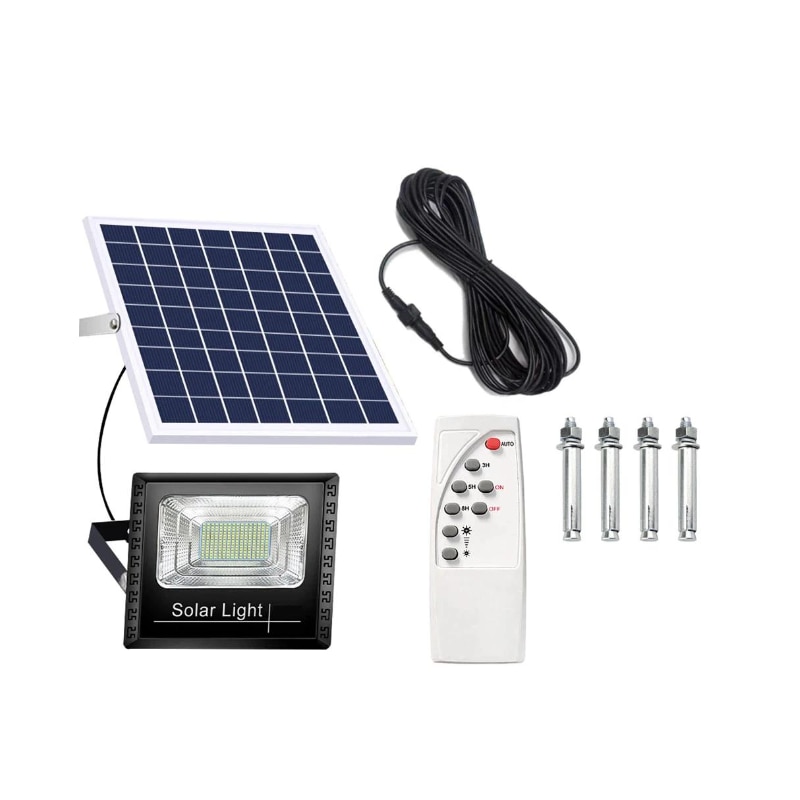 Proiector LED, Rezistent la Apa IP67, cu Panou Solar, 200W, cu ...