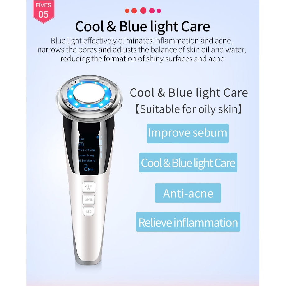 EMS Hot & Cool Skin Care Device, IOIOOO® Масажор за лице, Skin Recovery