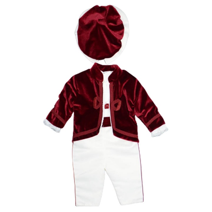 Elegáns 4 részes öltöny fiúknak Mini Junior 030323-R, Piros 62 CM