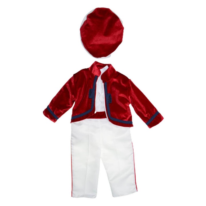 Elegáns 4 részes öltöny fiúknak Mini Junior 030323-RS-68, Piros 68 CM