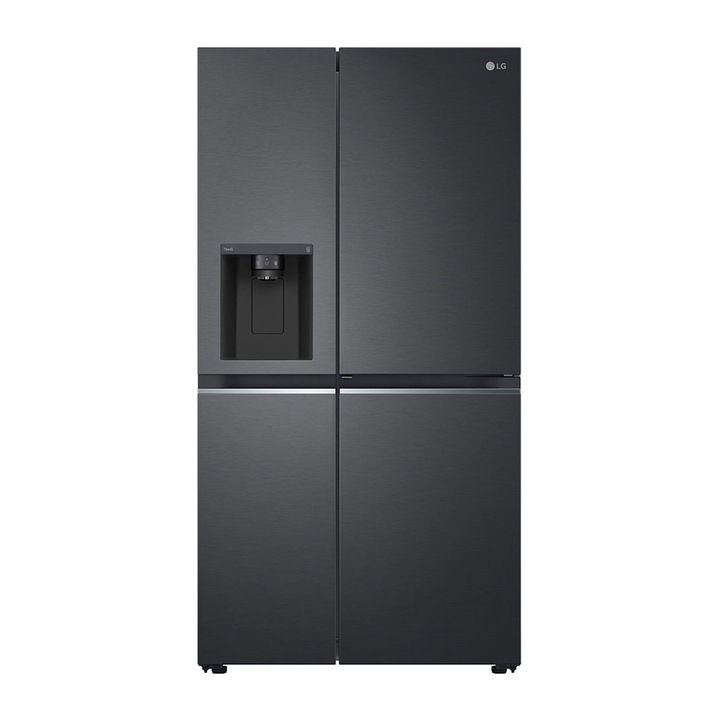 LG GSJV71MCTE Side-by-side hűtőszekrény, E energiaosztály, 635 L, No Frost, WiFi, LED, M: 189 cm, Fekete