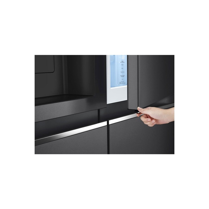 Side by Side, LG, GSJV71MCTE, Clasa energetica E, 635 L, No Frost, WiFi, LED, 189 cm, Negru
