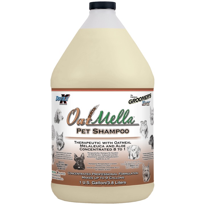 Sampon concentrat 8:1 Double K Oat Mella, pentru caini si pisici, pH neutru, 3.8 L