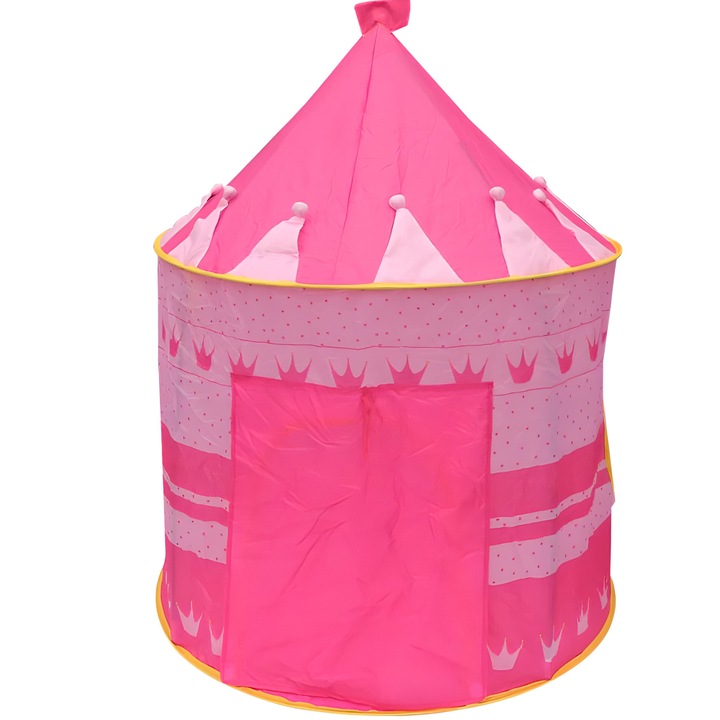 Cort de Joaca pentru Copii, castel printese roz 135 x 105 x 105 cm