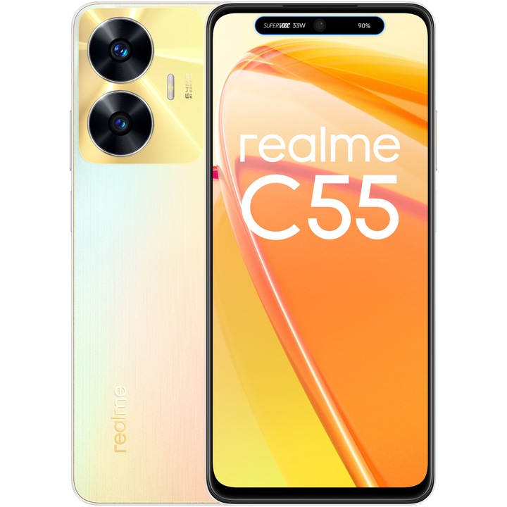 realme C55 mobiltelefon, Dual SIM, 8GB RAM, 256GB, 4G, Sunshower