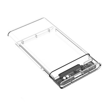 Rack extern pentru HDD/SSD 2.5 inch, USB 3.0, SATA, capacitate pana la 4TB, transparent 1 x Rack Extern