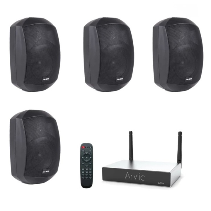 Озвучителна система Master Audio XB530B, усилвател Arylic A30+, wi-fi, bluetooth, интернет радио