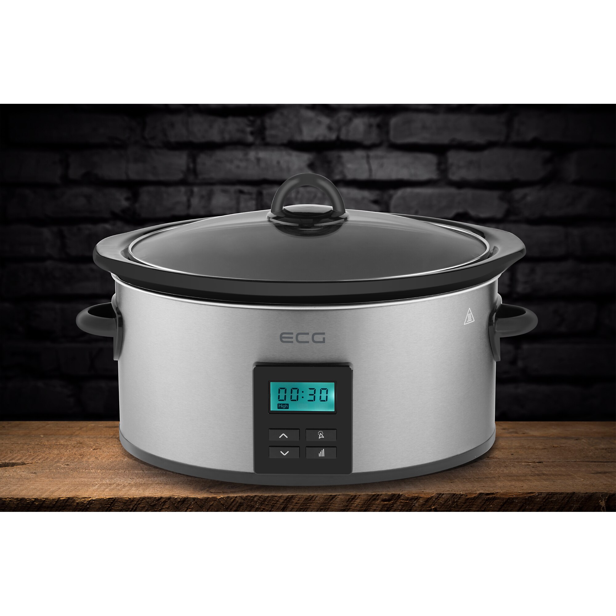 Oala electrica Slow cooker ECG PH 5510 Rider, 5.5 litri, 240 W, vas
