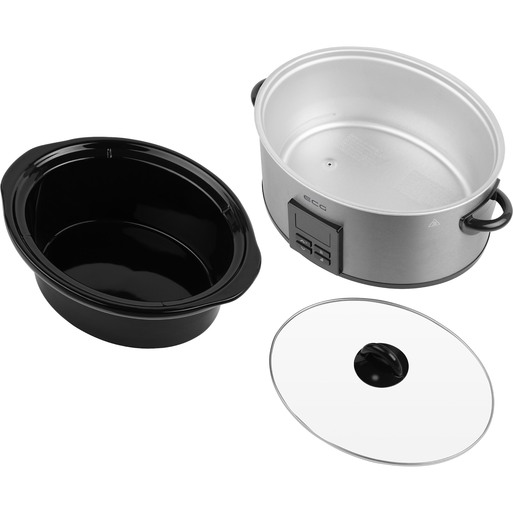 Oala electrica Slow cooker ECG PH 5510 Rider, 5.5 litri, 240 W, vas