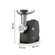 Месомелачка Tefal NE477838, Капацитет 2,3 кг/мин, 2000W, Комплект от 3 сита от неръждаема стомана, Комплект от 3 конуса за рендане, Чекмедже за съхранение, Аксесоар за колбаси/доматен сок/кебе, Черен