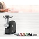 Месомелачка Tefal NE477838, Капацитет 2,3 кг/мин, 2000W, Комплект от 3 сита от неръждаема стомана, Комплект от 3 конуса за рендане, Чекмедже за съхранение, Аксесоар за колбаси/доматен сок/кебе, Черен
