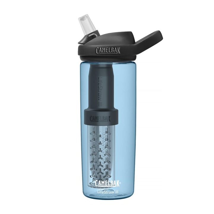 Bidon, CAMELBAK Eddy+, LifeStraw, 600ml, blue