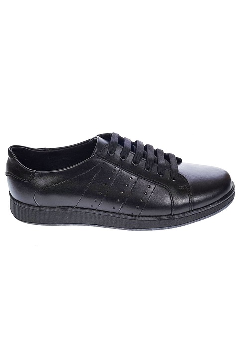 Pantofi barbati sport, casual, din piele naturala, negri, PB2020N - marimea 43