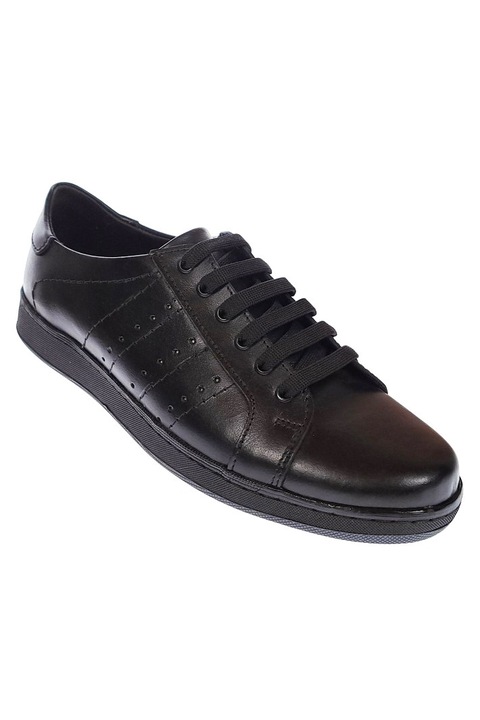 Pantofi barbati sport, casual, din piele naturala, negri, PB2020N - marimea 43