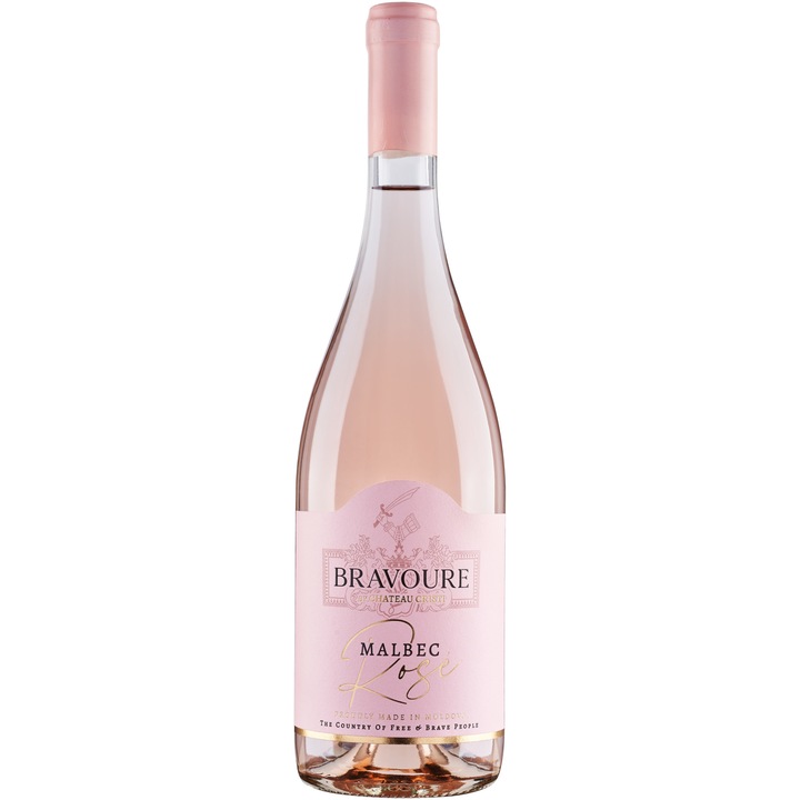 Vin Rose Chateau Cristi Bravoure, Malbec, Sec, 0.75l