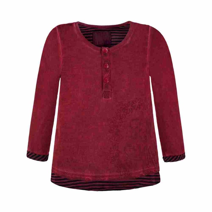 Bluza pentru fete, Kanz, Bumbac, Visiniu, Visiniu