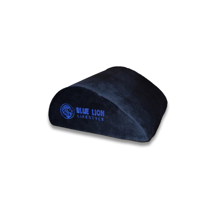 Suport pentru picioare, Blue Lion Lifestyle, 39 x 28 x 12.5 cm, Negru/Albastru