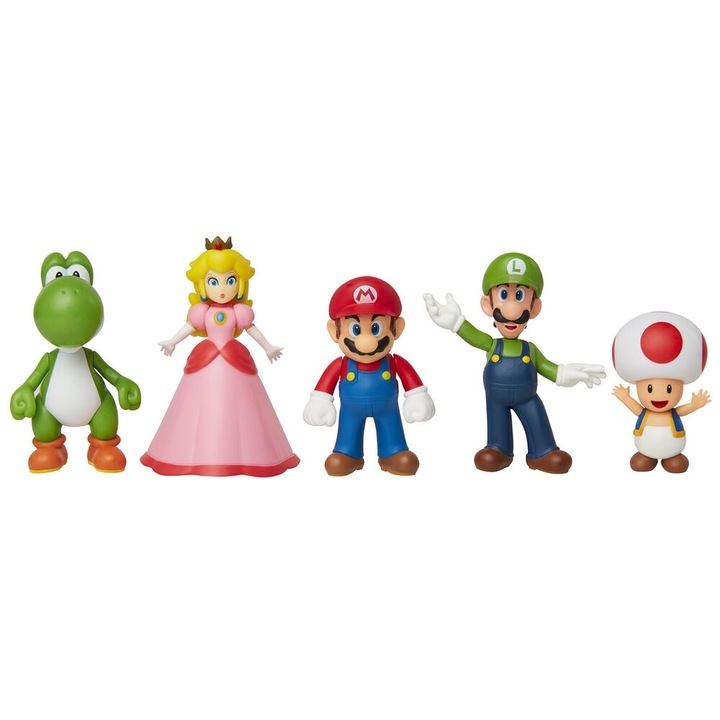 Комплект от 5 фигурки Mario and Friends Super Mario 6см