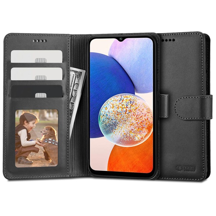Калъф Tech-Protect Wallet за Samsung Galaxy A14 4G/5G черен