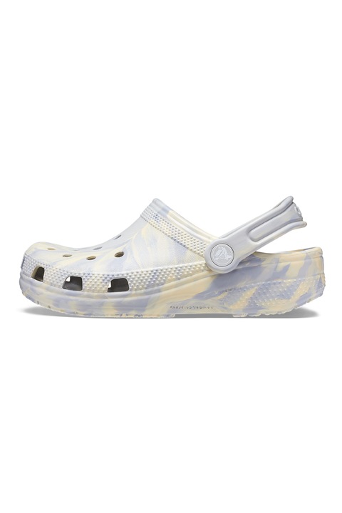 Crocs, Saboti slingback cu model abstract, Gri deschis, Galben, 27-28 ...