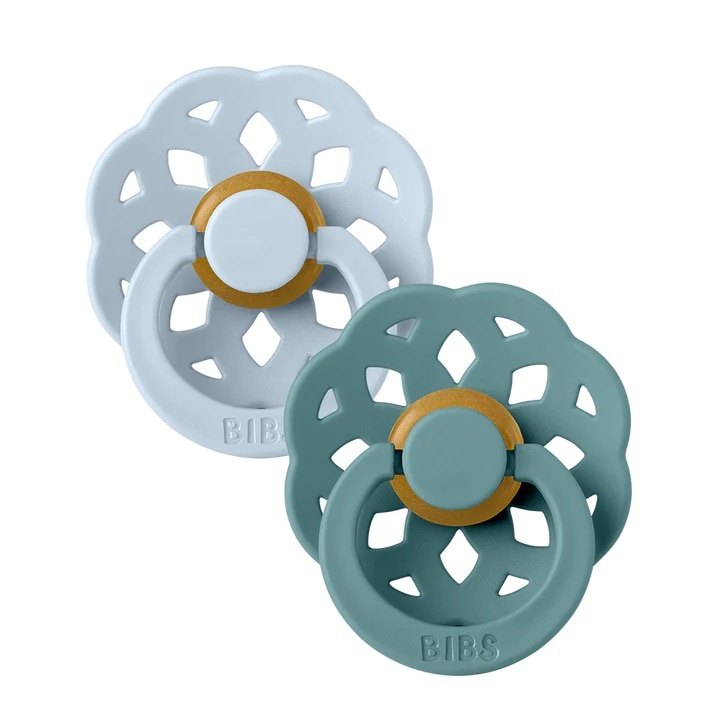 Set 2 suzete Bibs Boheme Baby Blue & Island Sea, 6-18 luni