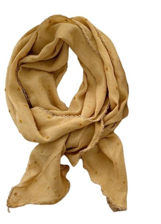 Esarfa dama, Nihao, Bumbac, 90 x 90 x 160 cm, Galben