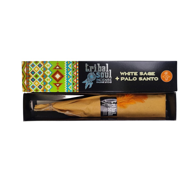 Betisoare parfumate naturale Tribal Soul- White Sage Palo Santo 15g