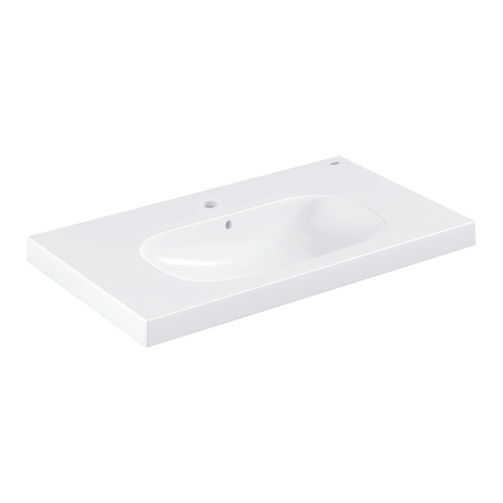 Lavoar Grohe Euro Ceramic 3958400H, montare pe perete, preaplin, 800 x 460 mm, anti-aderent, anti-bacterian, alb