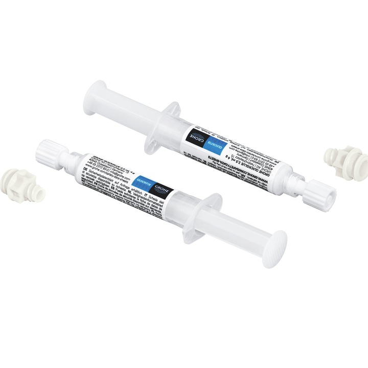 Set adeziv Grohe QuickFix 41128000, 2 x 2.5 ml, pentru accesorii baie, 2 bucati