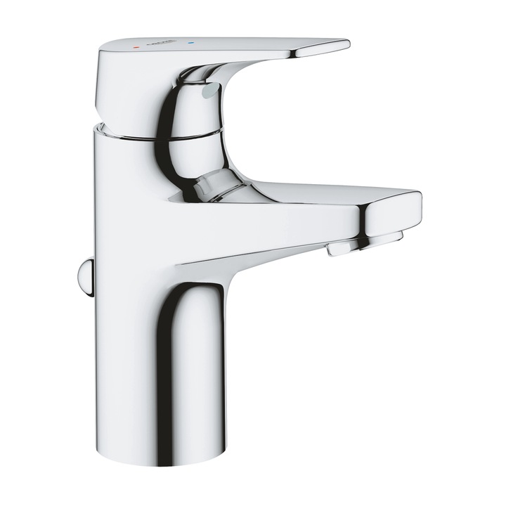 Baterie pentru chiuveta Grohe 23769000 Start Flow, monocomanda, scurgere cu tija, insertie ceramica de 28 mm, crom