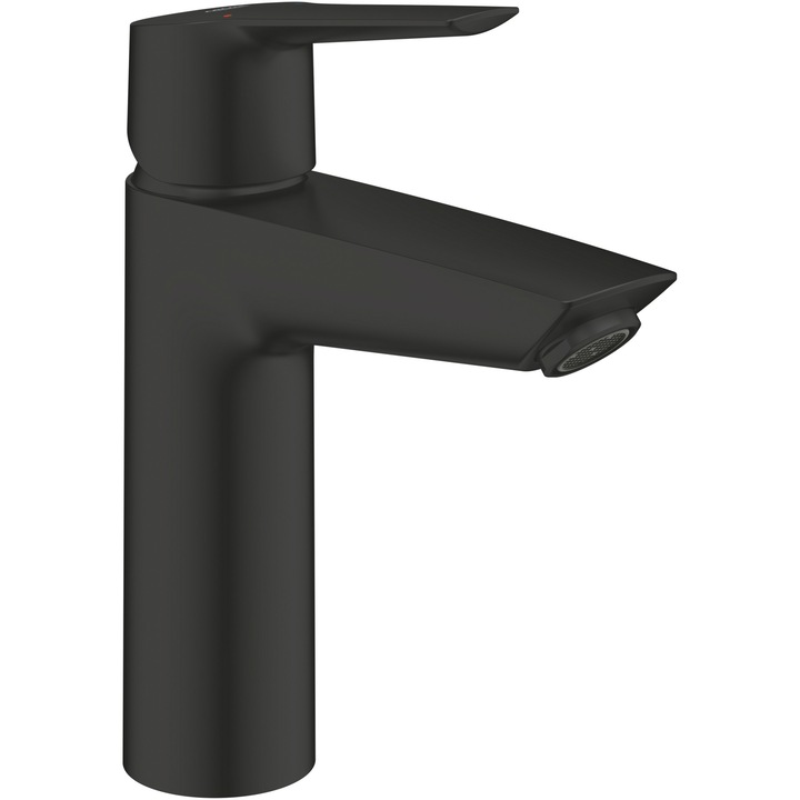 Смесител за умивалник Grohe Start 235752432, 3/8'', Размер M, Керамичен патрон, Едноръкохватков, Вентил push to open, Матов, Черен