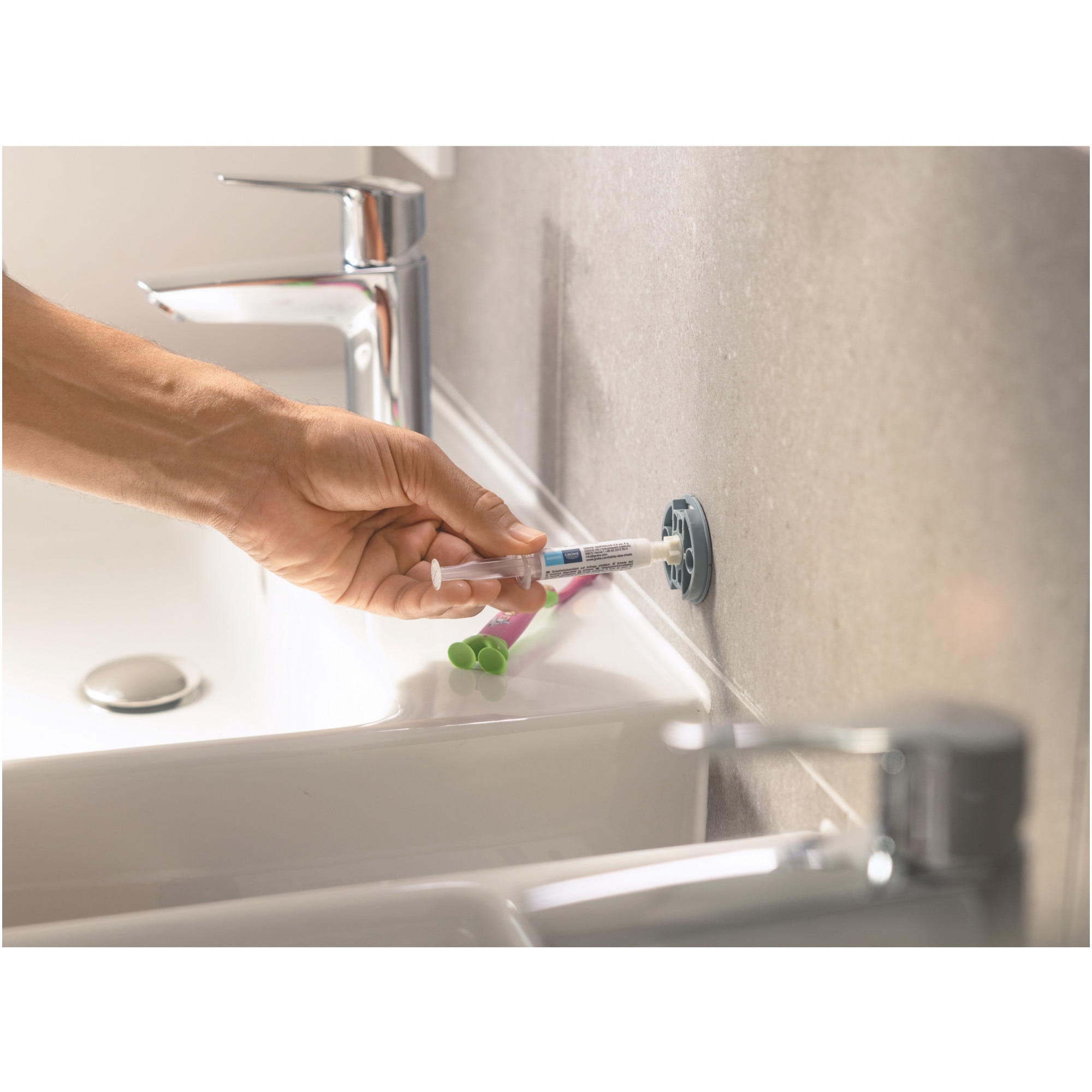 Grohe QuickFix Start Spültischarmatur Start (Schwarz, Schwenkbar, Matt