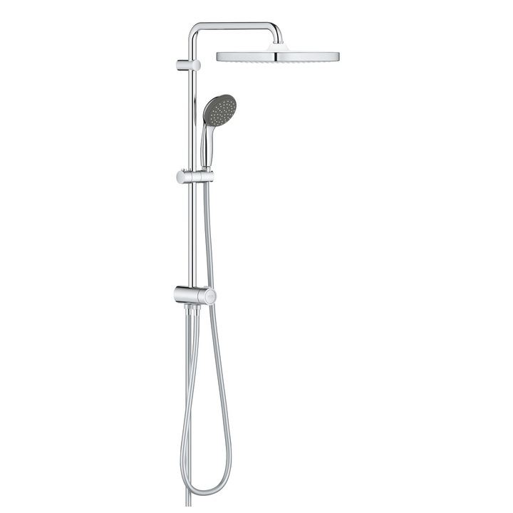 Coloana de dus Grohe Vitalio 250 Cube 26698000, 1/2'', universal, 250 mm, 2 pulverisari, 1.5 m, anti-calcar, crom