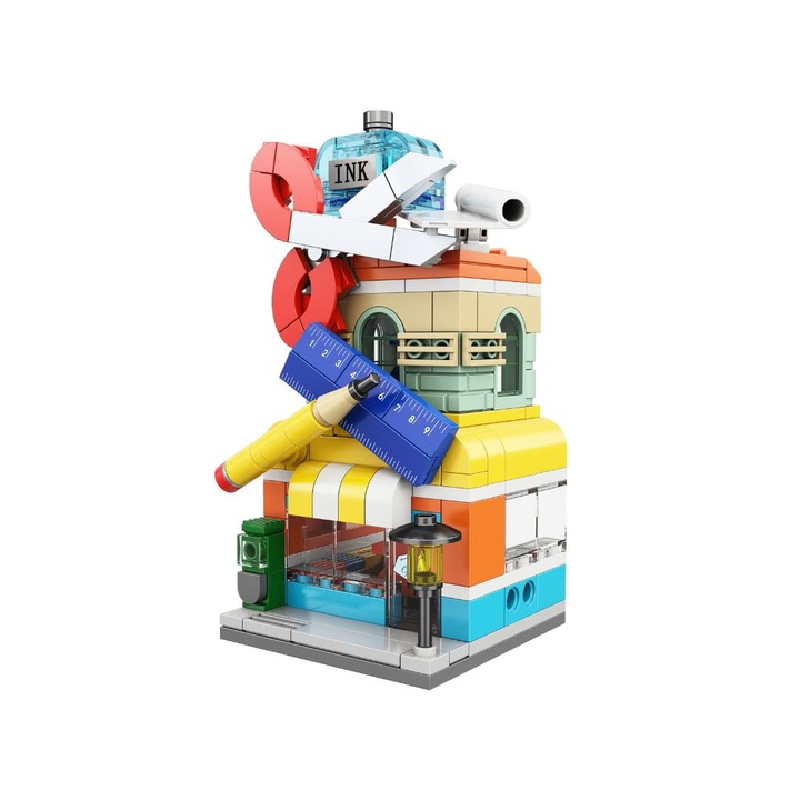 Set de constructie, Papetarie 222 piese