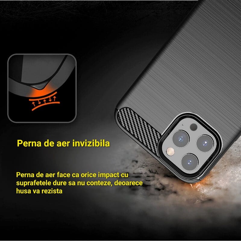 Husa de silicon, DIGIMAT, Anti amprenta, anti soc, compatibila cu Iphone 14 Pro Max - Negru