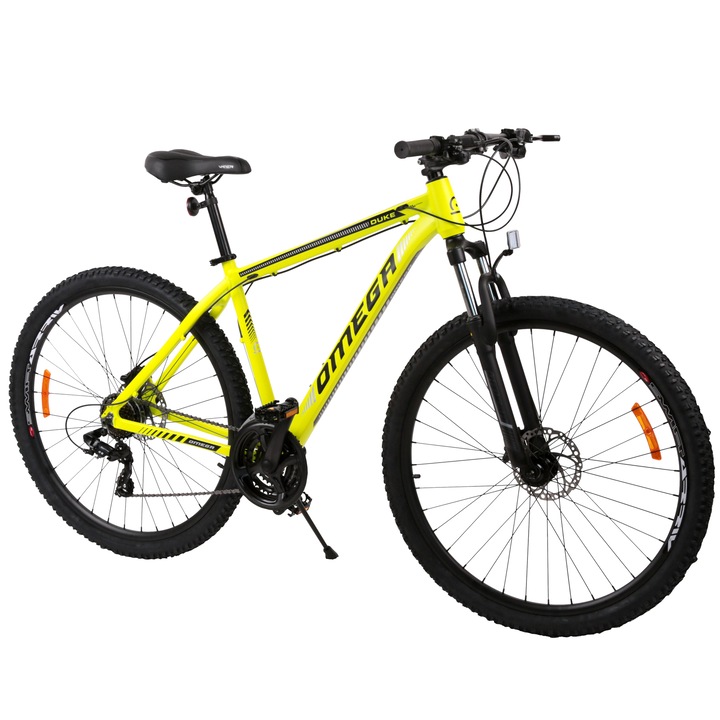 Omega Duke 29" mountain bike, váz 49 cm, hidraulikus tárcsafék, sárga/fekete