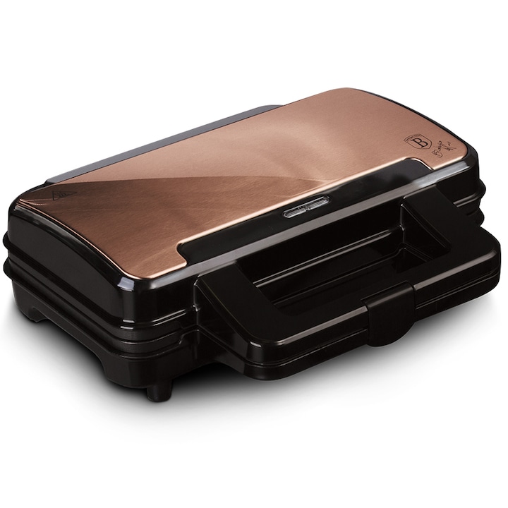 Cuptor pentru sandvis, Berlinger Haus BH/9143, 900 W, Acoperire antiaderenta, Negru/Auriu