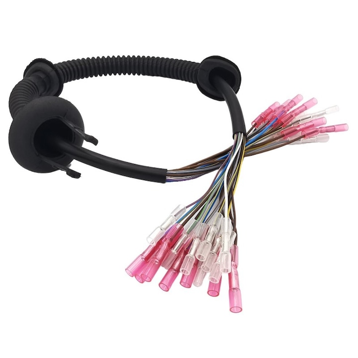 Комплект кабели за багажник, Rk-Tronik, Съвместим BMW E46 седан, Дължина 70см, Многоцветен