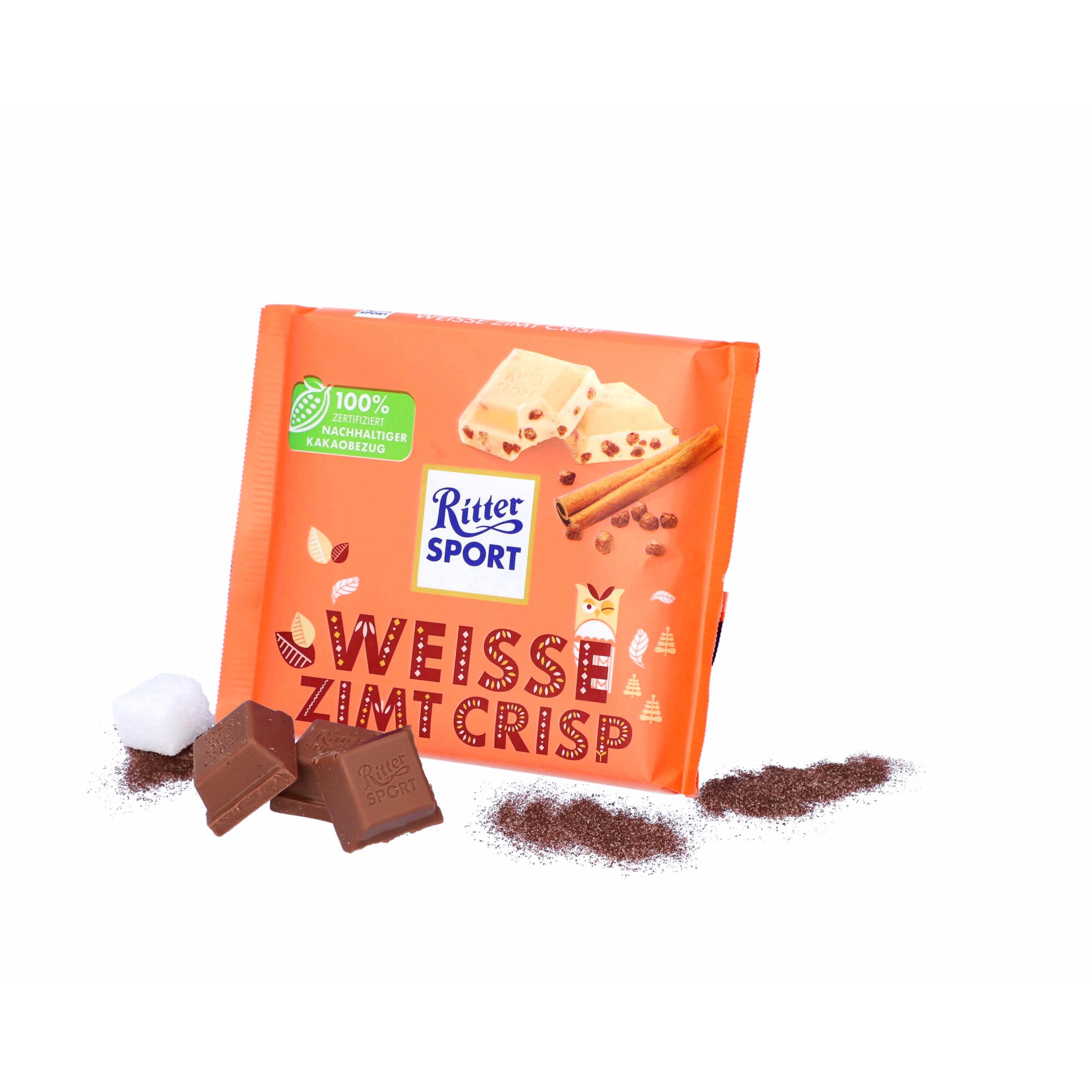 Ciocolata alba cu scortisoara, Ritter Sport, 100 g - eMAG.ro