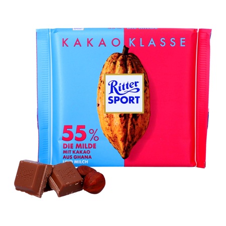 Ciocolata neagra, Ritter Sport, 55% cacao, 100 g - eMAG.ro
