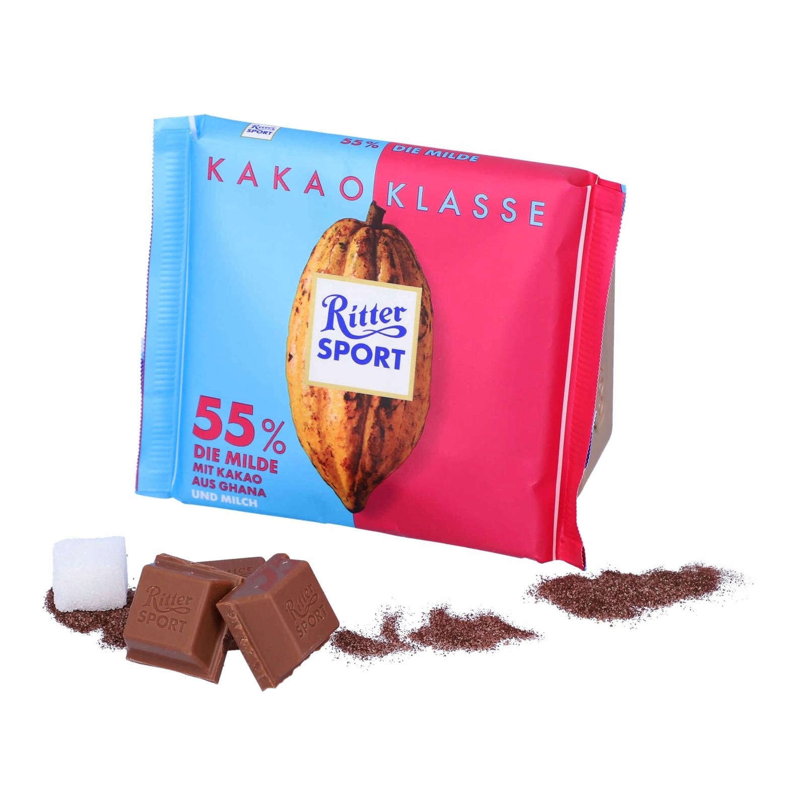 Ciocolata neagra, Ritter Sport, 55% cacao, 100 g - eMAG.ro